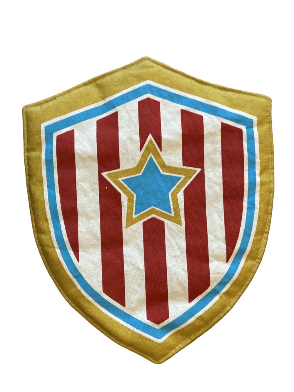 3 piece Whimsy SuperHero Set blue,
Red, white- shield, cape, helmet- reverses - Picture 5 of 6